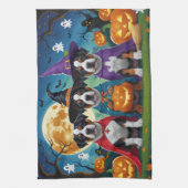 American Staffordshire Dog Pumpkin Halloween Funny Geschirrtuch (Vertikal)