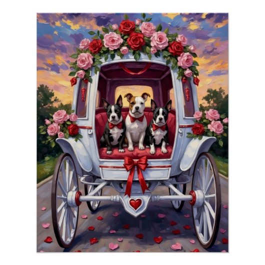 American Staffordshire Dog Valentine's Day Poster (Vorderseite)