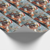 American Staffordshire Dog Weihnachten Geschenkpapier (Ecke)