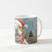 American Staffordshire Dog Weihnachten Kaffeetasse (VorderseiteRechts)