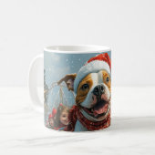 American Staffordshire Dog Weihnachten Kaffeetasse (Vorderseite Links)