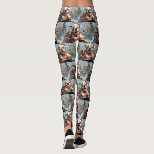 American Staffordshire Dog Weihnachten Leggings (Rückseite)