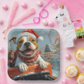 American Staffordshire Dog Weihnachten Pappteller (Party)
