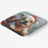 American Staffordshire Dog Weihnachten Pappteller (Gewinkelt)