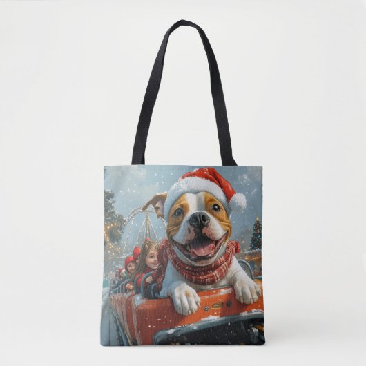 American Staffordshire Dog Weihnachten Tasche (Vorderseite)