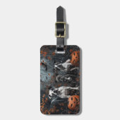 American Staffordshire Halloween Night Doggy Gepäckanhänger (Vorderseite vertikal)