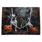 American Staffordshire Halloween Night Doggy Große Geschenktüte (Vorderseite)