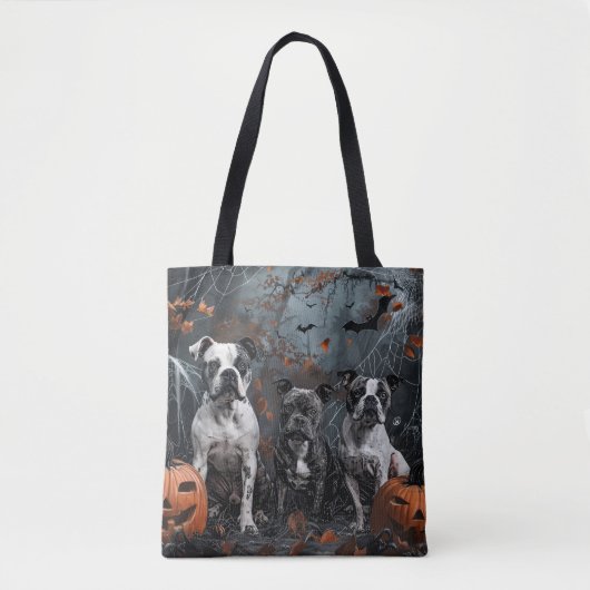 American Staffordshire Halloween Night Doggy Tasche (Vorderseite)