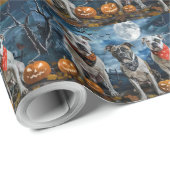 American Staffordshire Halloween Spooky Geschenkpapier (Rolleneckpunkt)