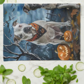 American Staffordshire Halloween Spooky Geschirrtuch (Gefaltet)