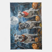American Staffordshire Halloween Spooky Geschirrtuch (Vertikal)