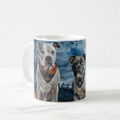 American Staffordshire Halloween Spooky Kaffeetasse (Vorderseite Links)