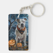 American Staffordshire Halloween Spooky Schlüsselanhänger (Rückseite)