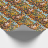 American Staffordshire Herbsternte Erntedank Geschenkpapier (Ecke)
