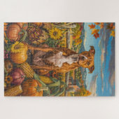 American Staffordshire Herbsternte Erntedank Puzzle (Horizontal)