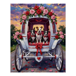 American Staffordshire Hund Valentinstag Poster