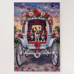 American Staffordshire Hund Valentinstag Puzzle
