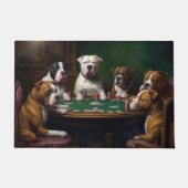 American Staffordshire Hunde Poker Art Fußmatte (Vorderseite)