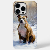 American Staffordshire Let It Snow Christmas Case-Mate iPhone Hülle (Rückseite)