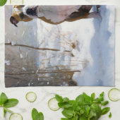 American Staffordshire Let It Snow Christmas Geschirrtuch (Gefaltet)