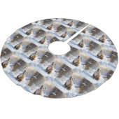 American Staffordshire Let It Snow Christmas Polyester Weihnachtsbaumdecke (Schrägansicht)