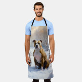 American Staffordshire Let It Snow Christmas Schürze (Getragen)