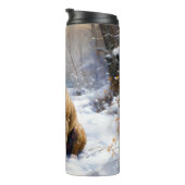 American Staffordshire Let It Snow Christmas Thermosbecher (Nach rechts gedreht)