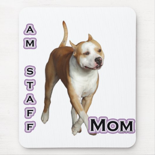 American Staffordshire Mama 4 Mousepad (Vorne)