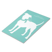 American Staffordshire Pit bull Doppy Puppy Notizblock (angewinkelt)