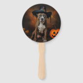American Staffordshire Pumpkins Halloween Beängsti Fächer (Rückseite)