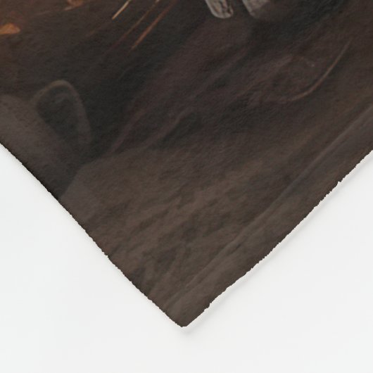 American Staffordshire Pumpkins Halloween Beängsti Fleecedecke (Ecke)