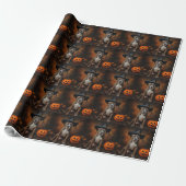 American Staffordshire Pumpkins Halloween Beängsti Geschenkpapier (Ungerollt)