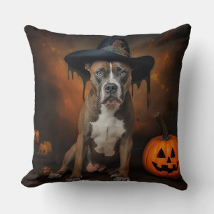 American Staffordshire Pumpkins Halloween Beängsti Kissen