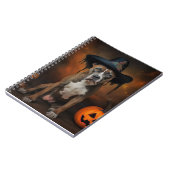 American Staffordshire Pumpkins Halloween Beängsti Notizblock (Linke Seite)
