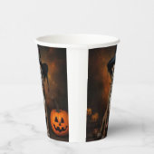 American Staffordshire Pumpkins Halloween Beängsti Pappbecher (Rechts)