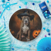 American Staffordshire Pumpkins Halloween Beängsti Pappteller (Party)