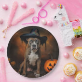 American Staffordshire Pumpkins Halloween Beängsti Pappteller (Party)