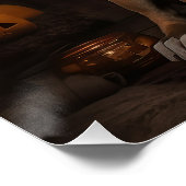 American Staffordshire Pumpkins Halloween Beängsti Poster (Ecke)