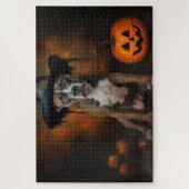 American Staffordshire Pumpkins Halloween Beängsti Puzzle (Vertikal)