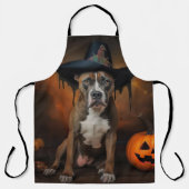 American Staffordshire Pumpkins Halloween Beängsti Schürze (Vorderseite)