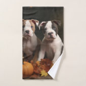 American Staffordshire Puppy Herbst Delight Badhandtuch Set (Handtuch)