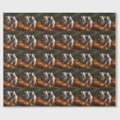 American Staffordshire Puppy Herbst Delight Geschenkpapier (Flach)