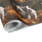 American Staffordshire Puppy Herbst Delight Geschenkpapier (Rolleneckpunkt)