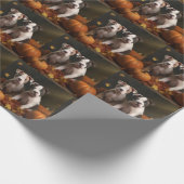 American Staffordshire Puppy Herbst Delight Geschenkpapier (Ecke)
