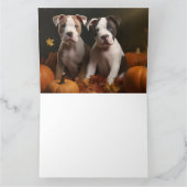 American Staffordshire Puppy Herbst Delight Karte (Innenseite)
