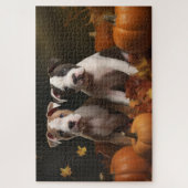 American Staffordshire Puppy Herbst Delight Puzzle (Vertikal)