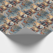 American Staffordshire Riding Motorrad Weihnachten Geschenkpapier (Ecke)