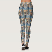 American Staffordshire Riding Motorrad Weihnachten Leggings (Rückseite)