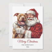 American Staffordshire Santa Claus Weihnachten (Vorderseite)