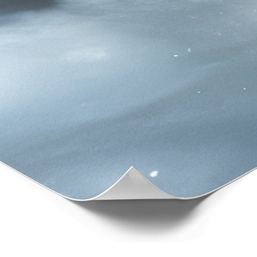 American Staffordshire Snowy Sleigh Weihnachten Poster (Ecke)